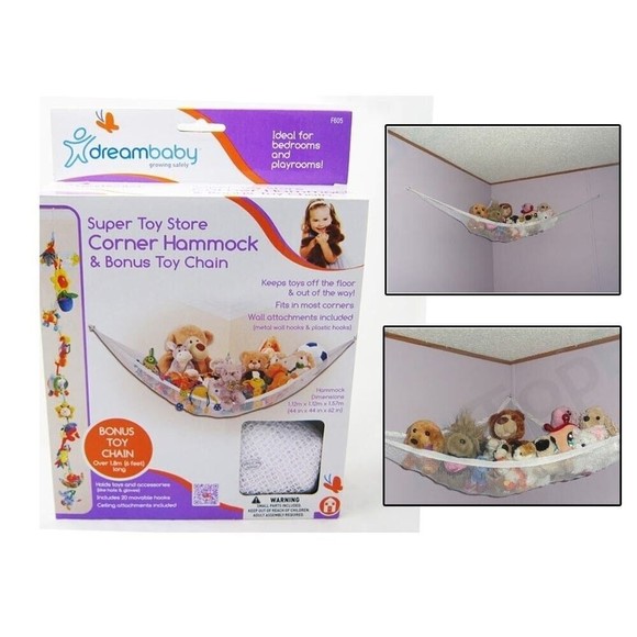 Dreambaby Toy Storage Hammock BONUS CHAIN Toy Hammock 10.75" x 8" x 2.5" New - Picture 2 of 2
